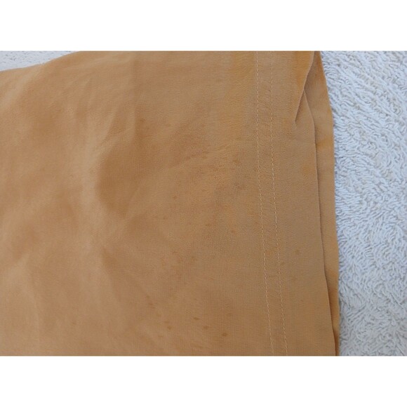 VINTAGE Anna and Frank Yellow 100% Silk Blouse Size XL Retro Office Cute Top - Picture 12 of 12